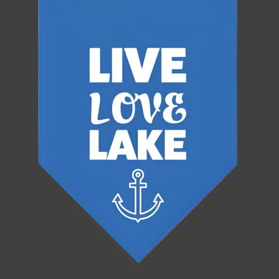 Live Love Lake Dog Bandana