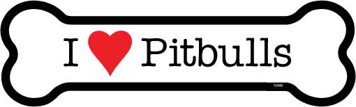 Pitbulls Bone Shaped Magnet
