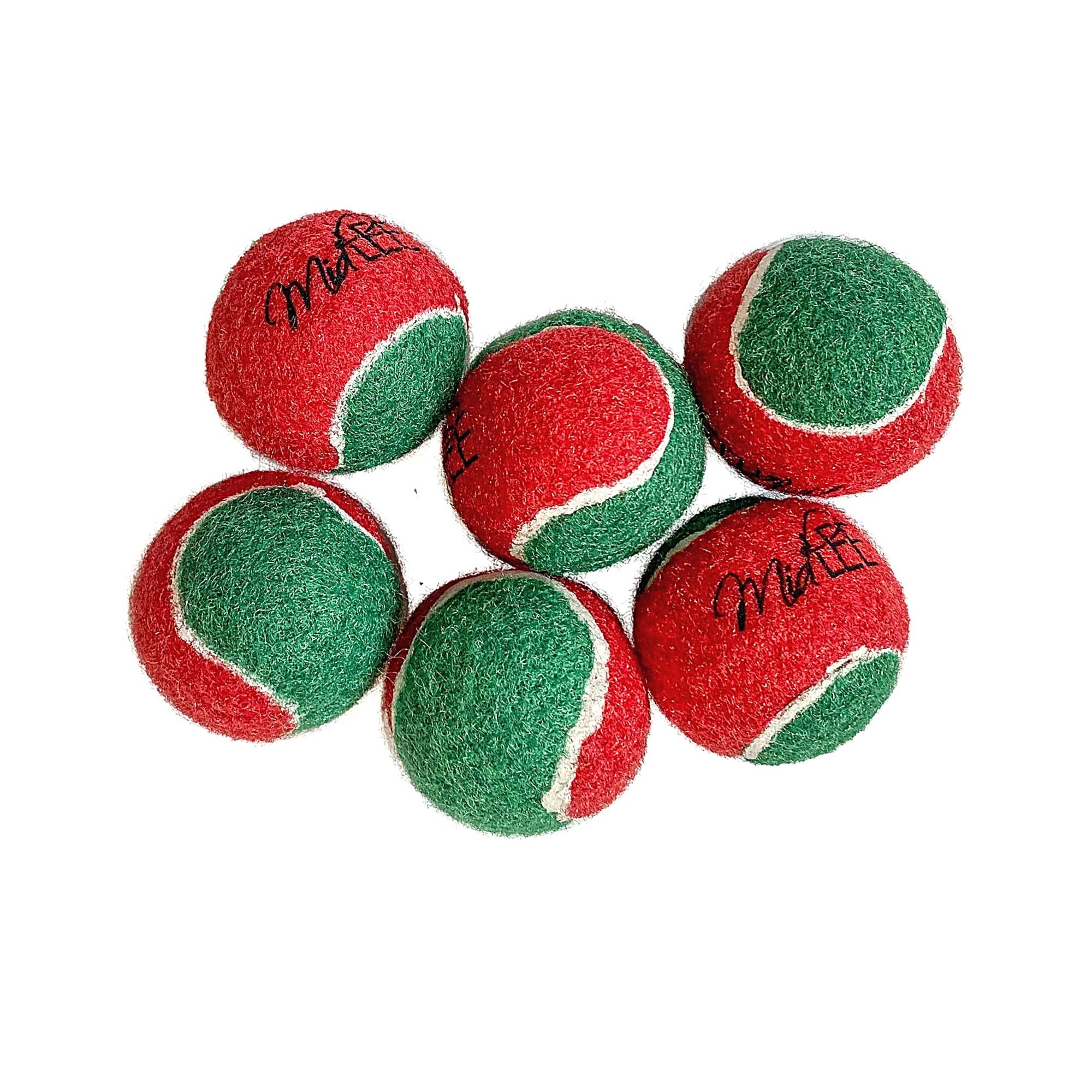 Tennis Balls Candy Cane Tennis Balls 1.5