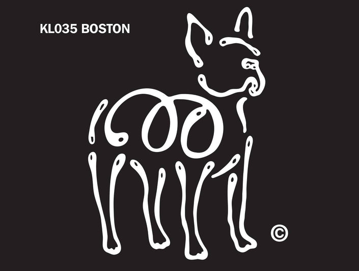 Boston Terrier K-line Window Tattoo