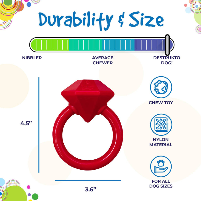 SP Diamond Ring Durable Nylon Teething Ring for Puppies