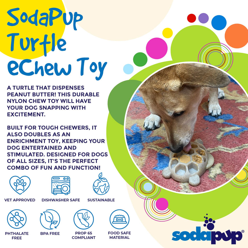 Dog Toy Turtle Durable Nylon Chew and Enrichment Toy