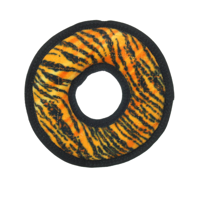 Tuffy Mega Jr Ring Tiger, Durable, Tough, Squeaky Dog Toy