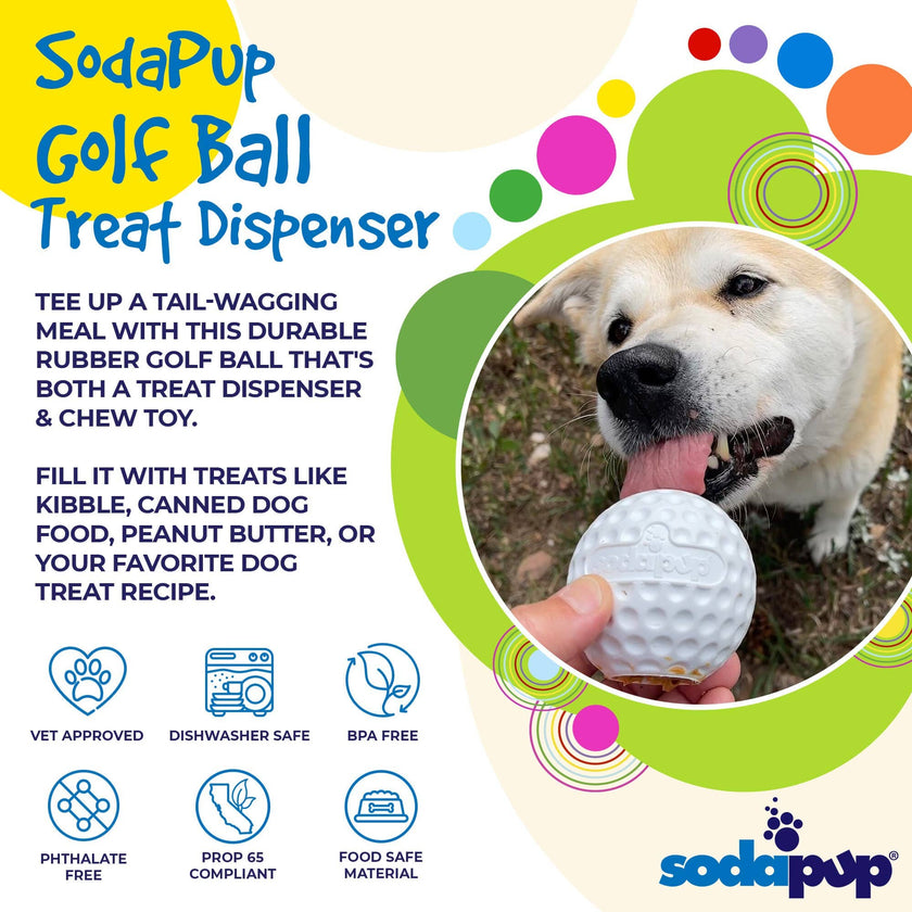 SP Golf Ball Rubber Treat Dispenser Dog Toy