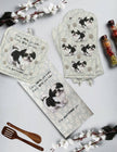 Shih TzuBlack and White, oven mitt set