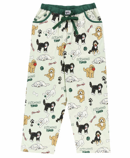 PJ Pants Dog Fetching Tired Women's Pajama Bottoms