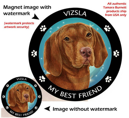 Vizsla My Best Friend Circular Magnet