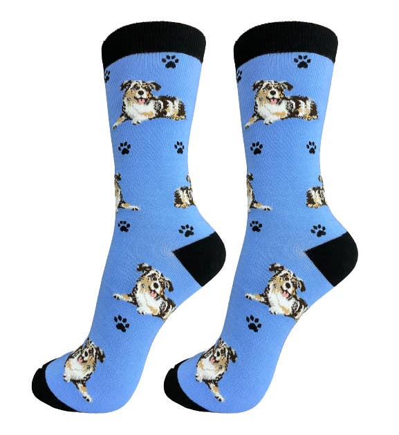 Australian Shepherd Dog Socks-Unisex