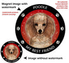 Poodle Apricot My Best Friend Circular Magnet