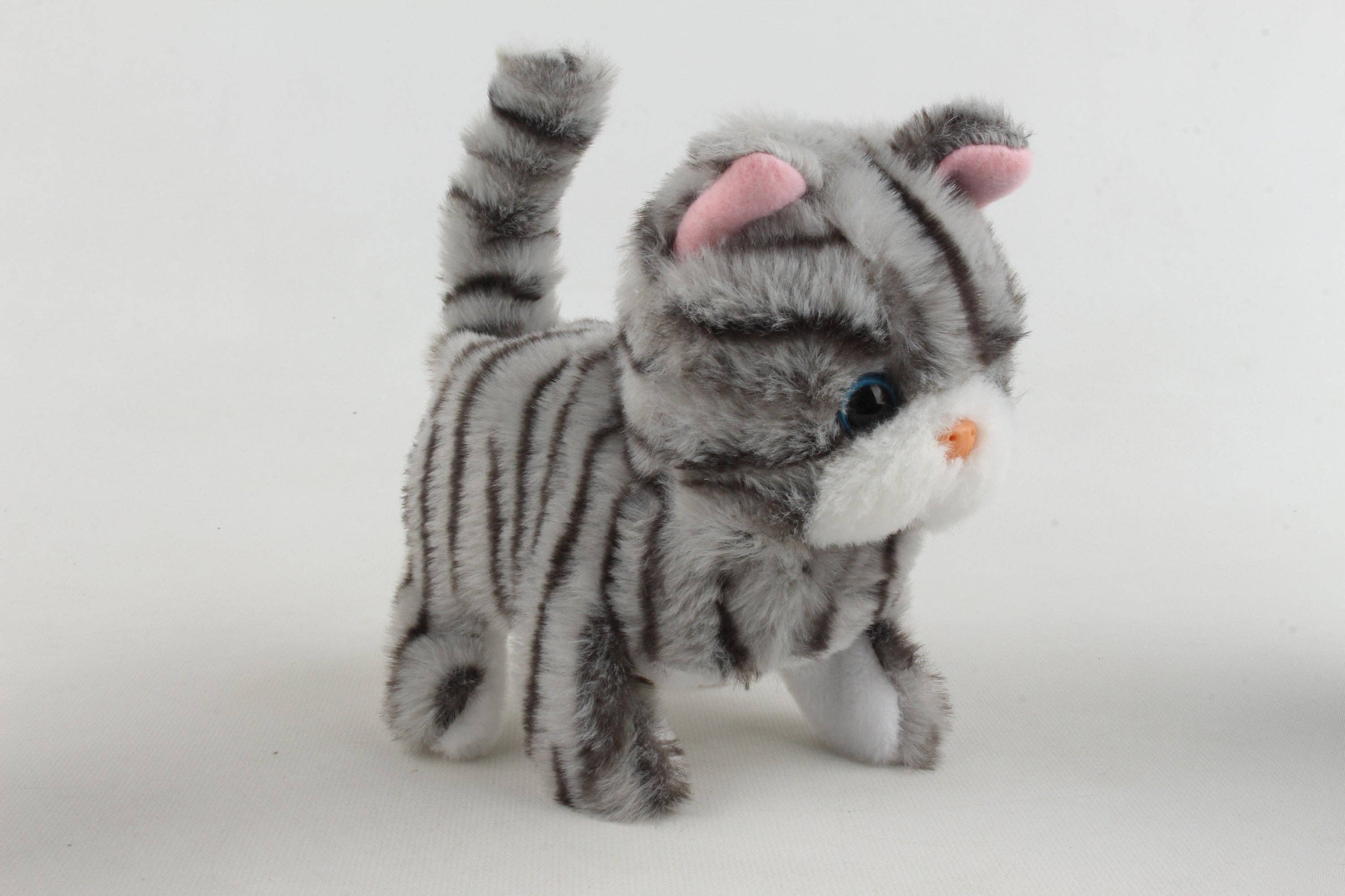 ZOE the Silver Tabby Walking Cat Toy