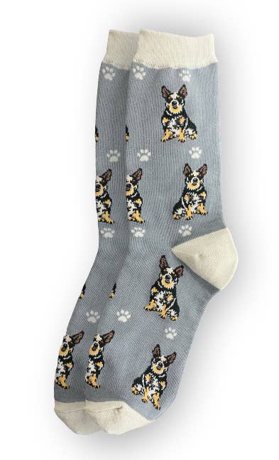 Australian Cattle Socks - Fun Novelty Crew Socks - Unisex