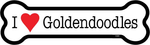 I (heart) Goldendoodles Bone Shaped Magnet