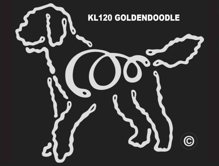 Goldendoodle K-line Window Tattoo