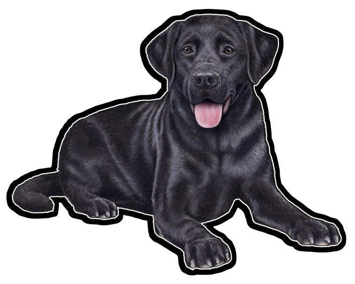 Labrador, black B - Vinyl Sticker