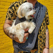 Dog Sling Woven Pinstripe Design