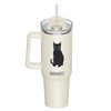 Black Cat 40 oz Tumbler with Handle and Straw Lid