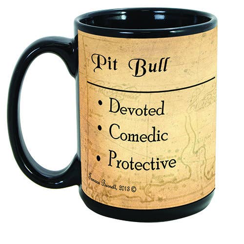 Pit Bull Blue Uncropped Mug Coffee Cup