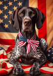 German Shorthair Pointer Patriotic Garden Flag