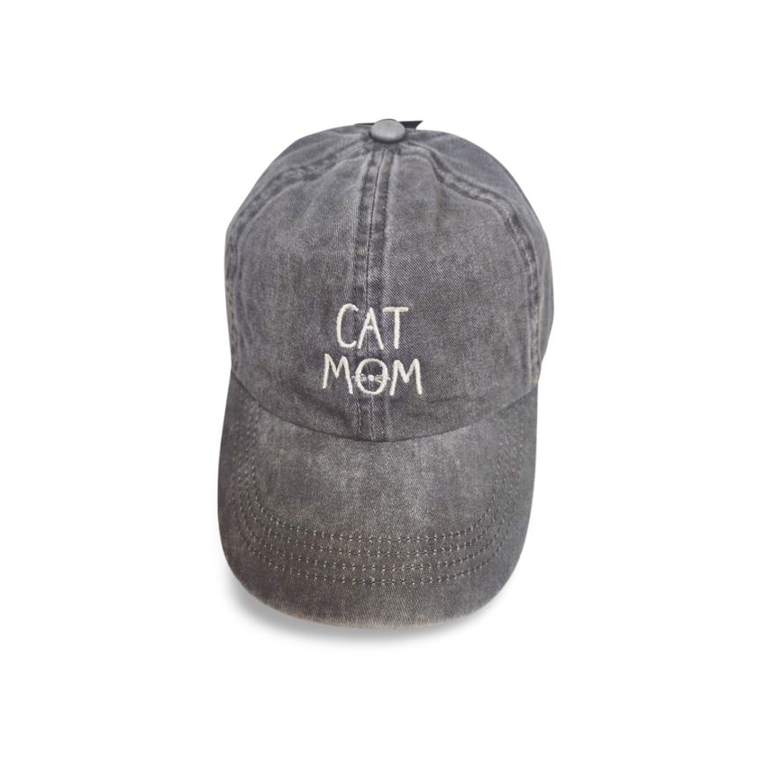 Cat Mom Embroidered Baseball Hat