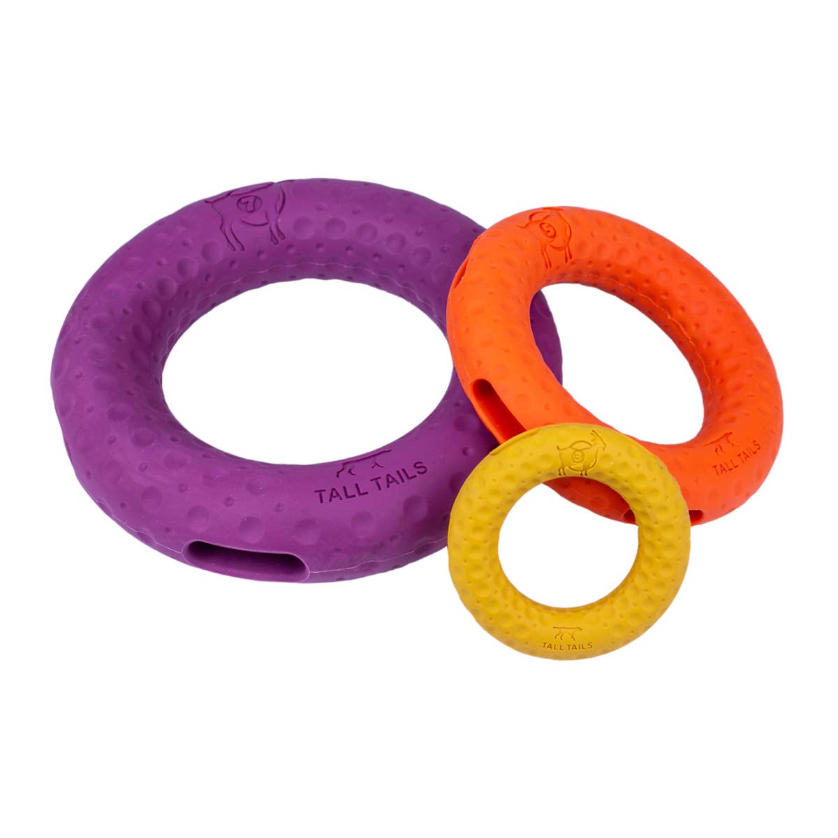 Dog Toy Large Purple Ring GOAT Sport Ring Natural Rubber Toy