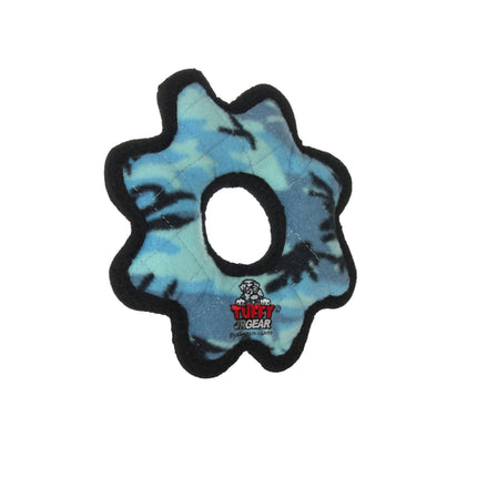 Tuffy Jr Gear Ring - Camo Blue, Durable, Squeaky Dog Toy