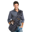 Furry Fido Chevron Black Adjustable Pocket Pet Sling