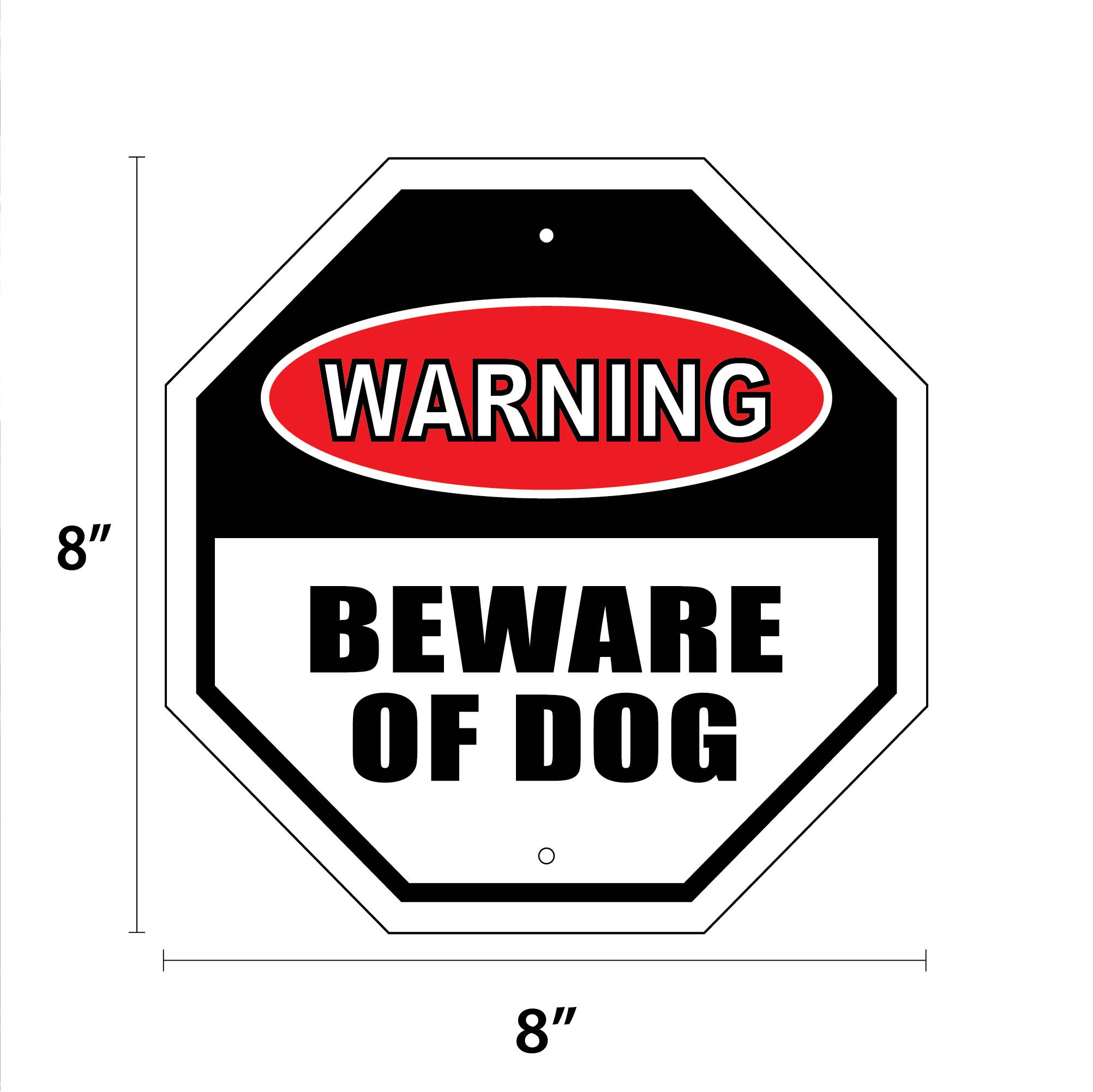 Warning - Beware of Dog Garden Sign