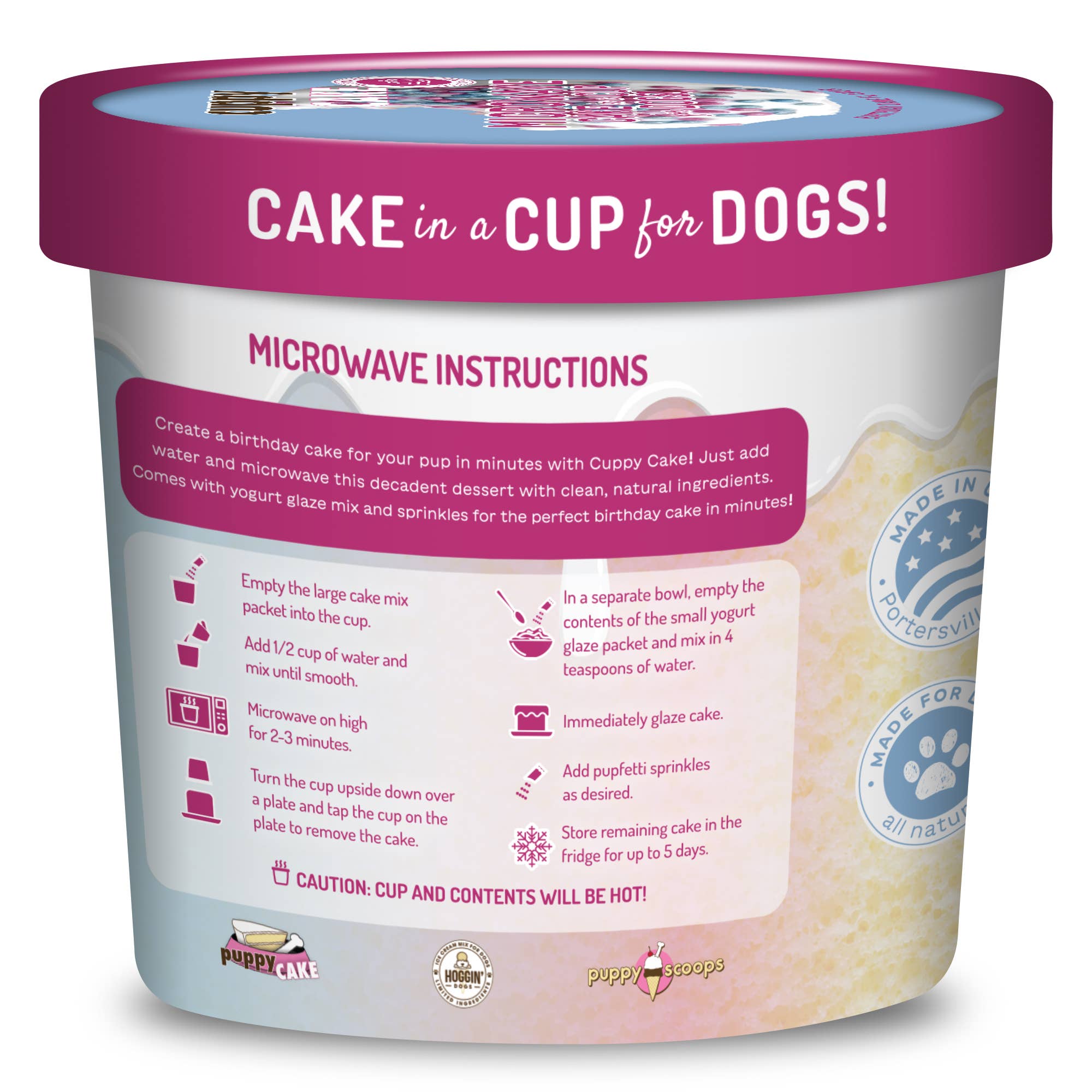 Dog Birthday Cake in A Microwave Cup-Cuppy Cake