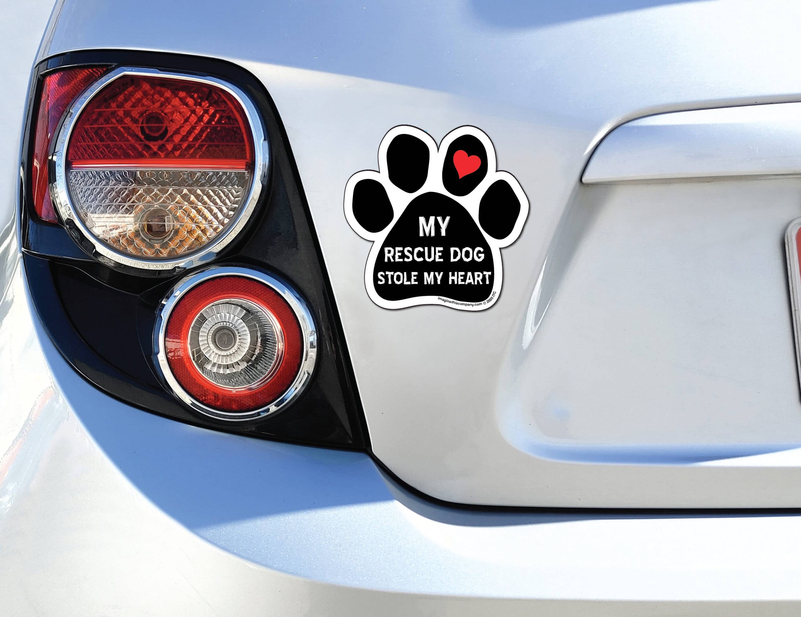 My Rescue Dog Stole My Heart Paw Magnet