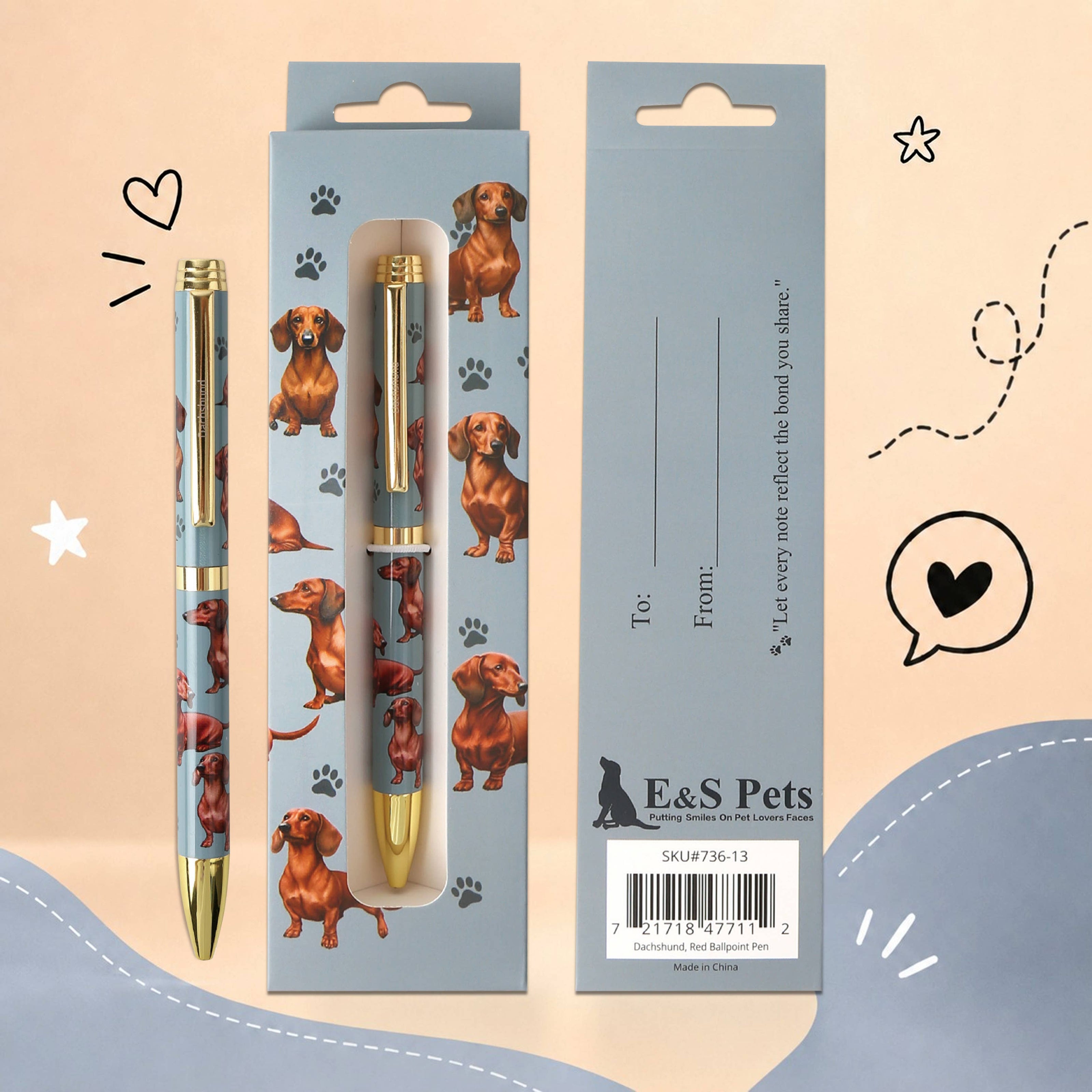 Dachshund Red Pet Lover Ballpoint Pen