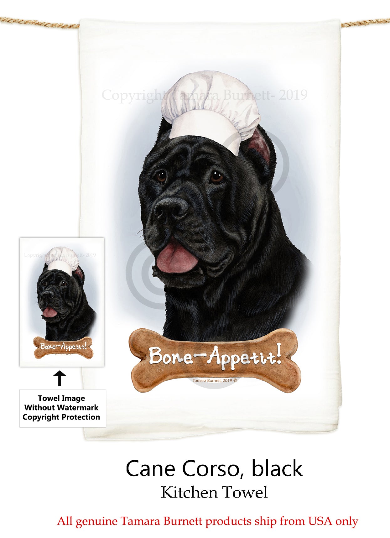 Cane Corso Flour Sack Kitchen Towel