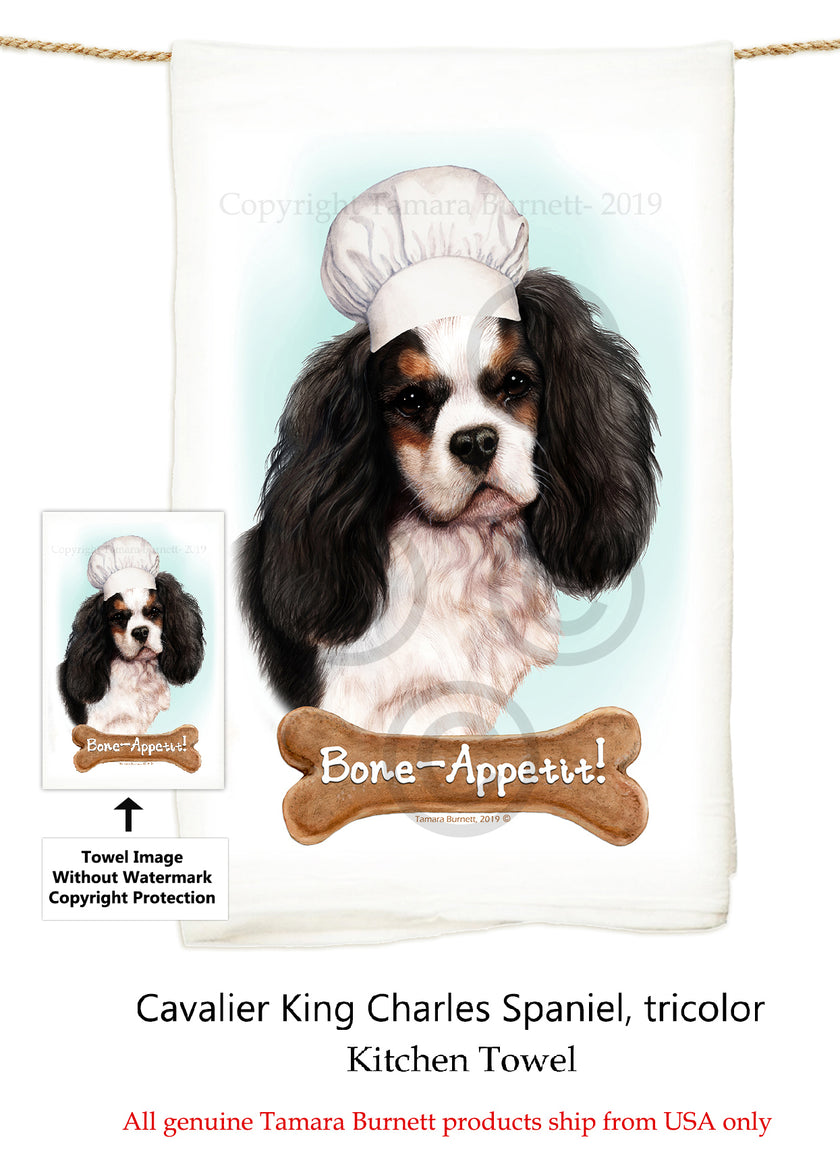 Cavalier King Charles-Tri Flour Sack Kitchen Towel