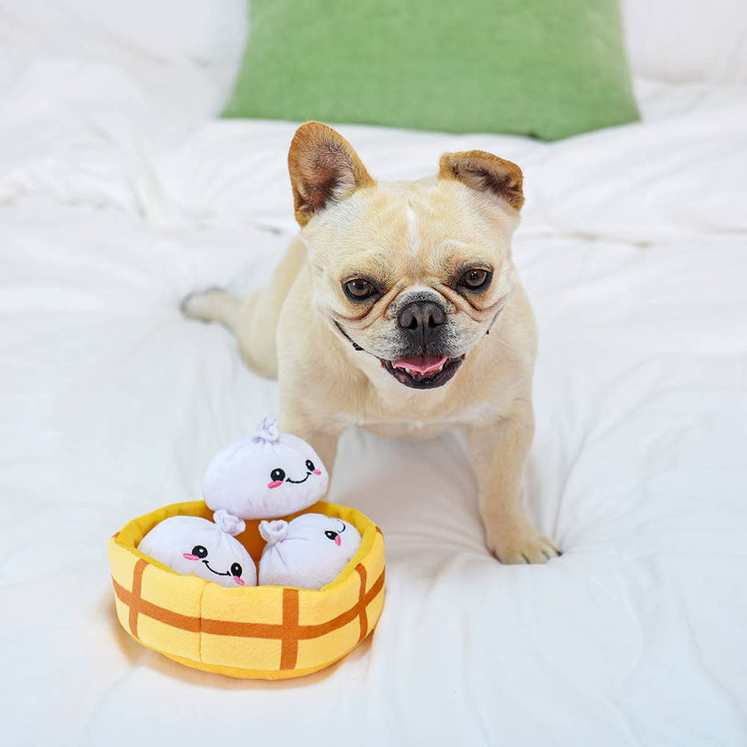 Dog Toy Dumpling Soup Food Party Interactive Plush Toy Set