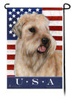 Soft Coated Wheaten Show Cut True Blue Garden Flag