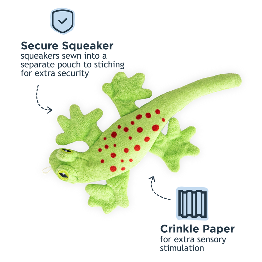 Dog Toy Lizard Stuffless Squeaker Toy