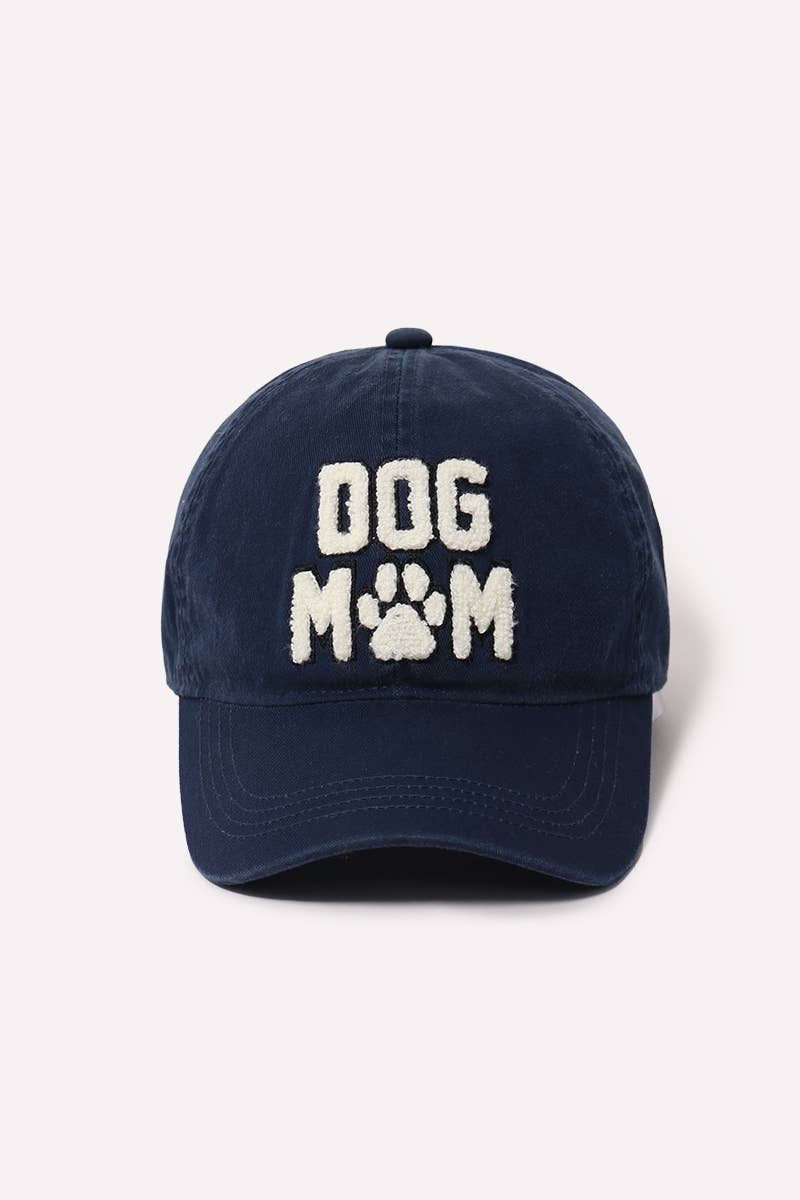 Chenille DOG MOM baseball Cap