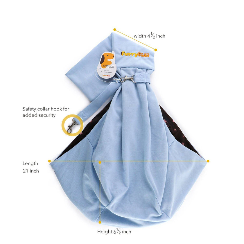 Furry Fido Classic Pet Sling - Blue