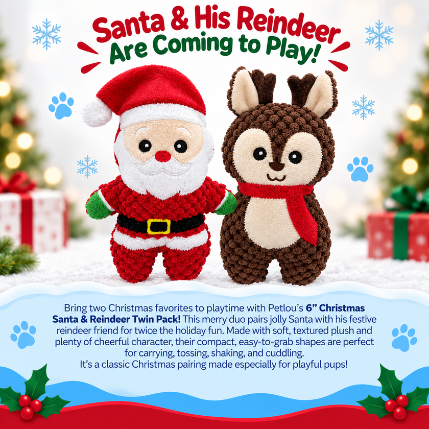 Dog Toy Santa & Reindeer 6