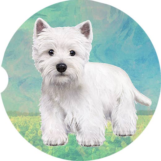 Wesh Highland Terrier Car Coaster