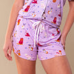 Pajama Shorts Purple Kitty Cattitude Purple Kitty PJs