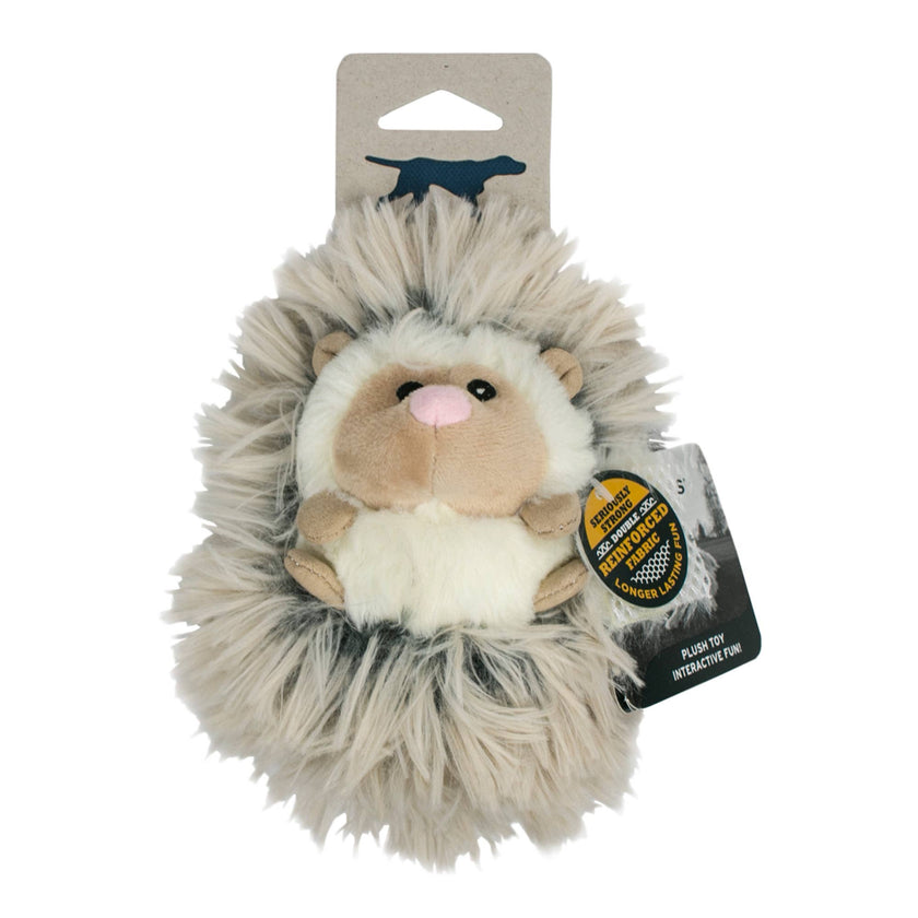 Real Feel Fluffy Baby Hedgehog with Squeaker Dog Toy - 5