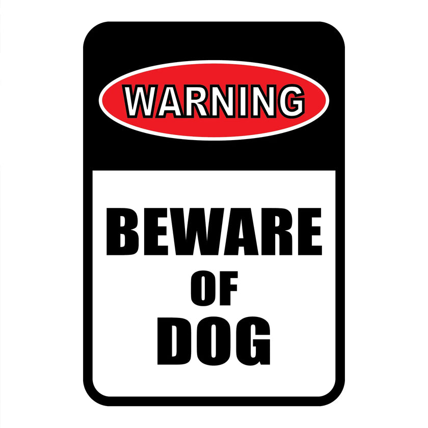 Warning - Beware of Dog Mini Garden Sign