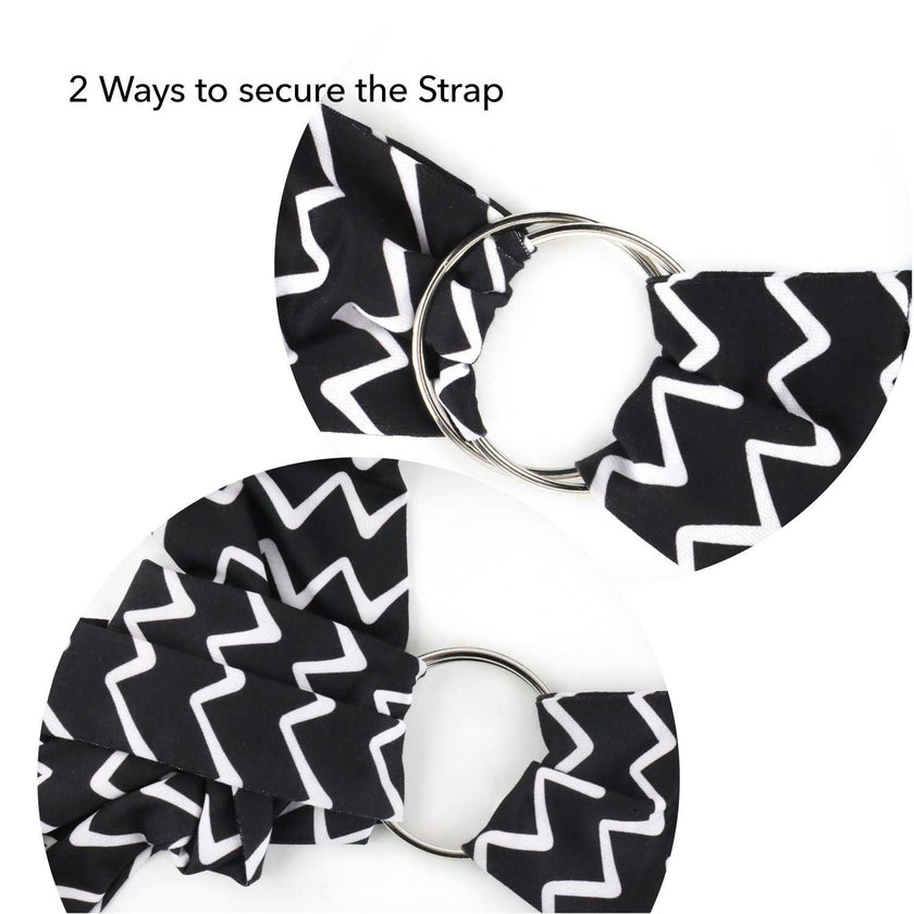 Furry Fido Chevron Black Adjustable Pocket Pet Sling