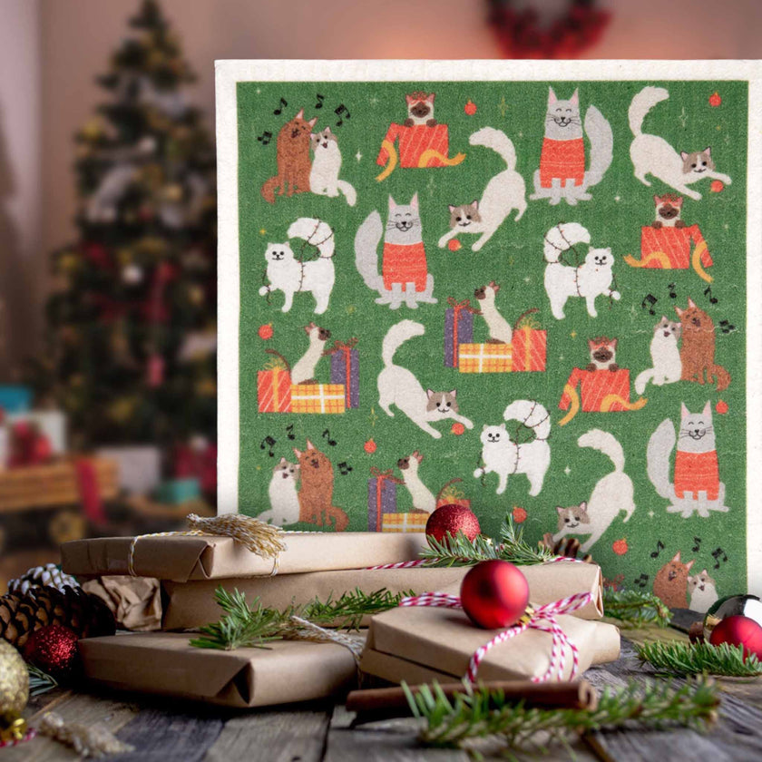 Swedish Cats Pupper Towel Swedish Dishcloth Assorted- Each