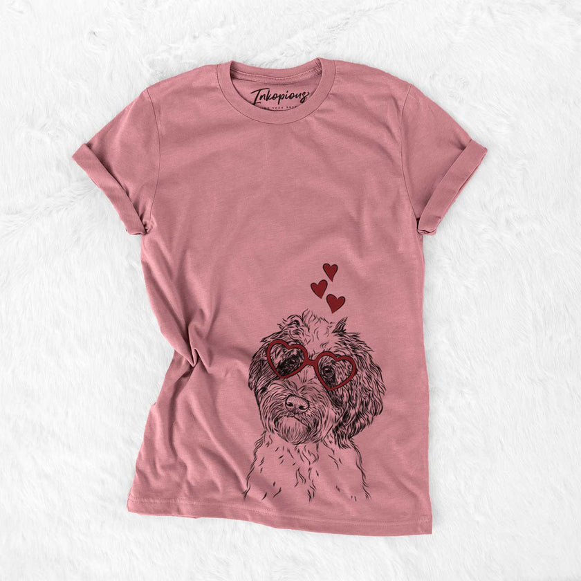 *Rooney the Aussiedoodle - Bella Canvas Unisex Crewneck: Heather Sage / Bare (No Glasses) / 2XL