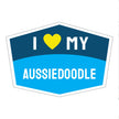 I Love My Aussiedoodle Hexagon Shaped Magnet