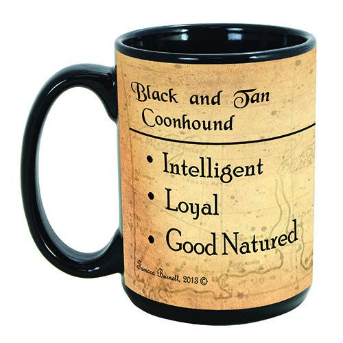 Coonhound Black/Tan Mug Coffee Cup