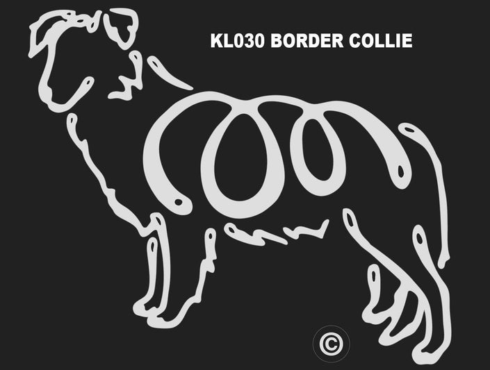 Border Collie K-line Window Tattoo