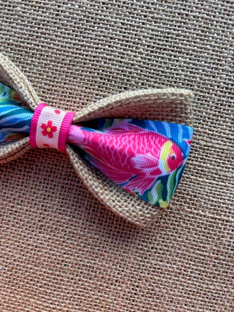Bright Colored Fish Velcro Collar Bow Tie for Cat and Dogs