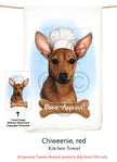 Chiweenie- Red Flour Sack Kitchen Towel